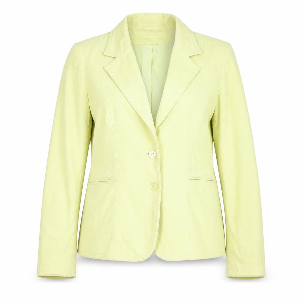 H&M Women's Green Blazer, Size 16, Casual Corduroy