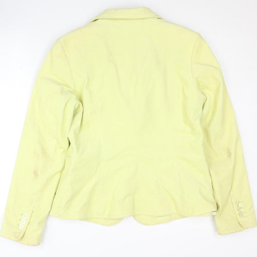 H&M Women's Green Blazer, Size 16, Casual Corduroy