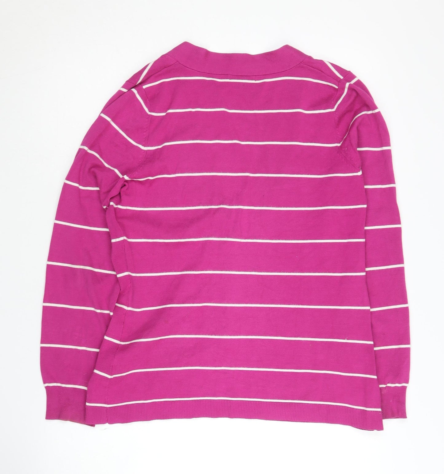 Linea Women's Pink Striped Cardigan L