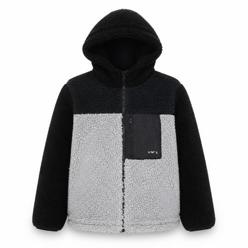 H&M Boys Black and Grey Puffer Jacket, Hooded, Size 10-12 Years