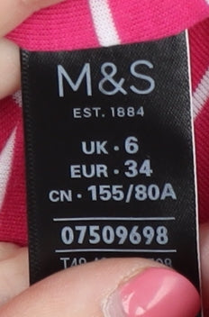 Marks and Spencer Women's Pink Size 6 Hooded Rain Coat