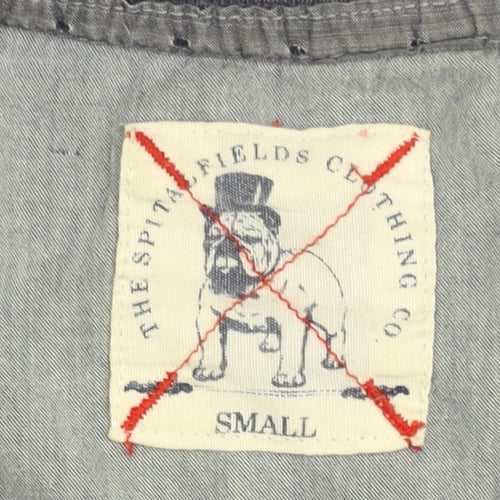 Spitalfields Men's Blue S Crew Neck T-Shirt with Pocket