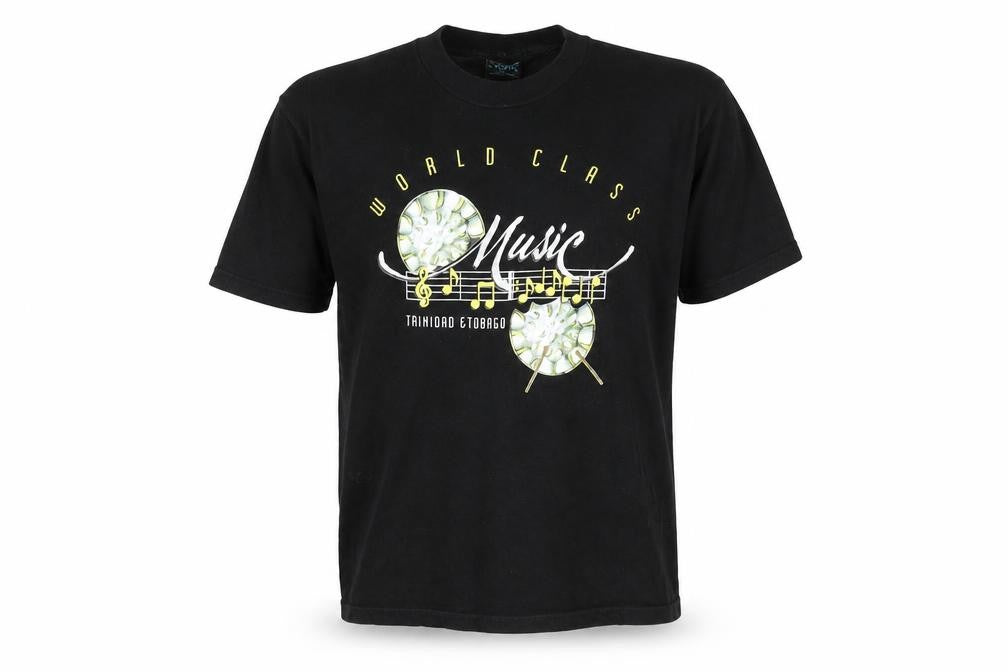 York Men's Black Music Graphic T-Shirt - Size S