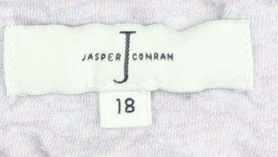 Jasper Conran Women's Purple Blouse, Size 18, Lace V-Neck