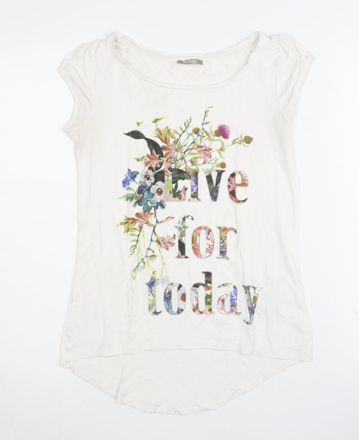Orsay Women’s XS White Floral T-Shirt