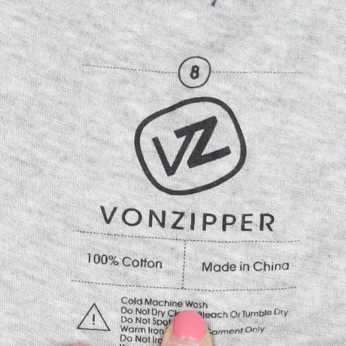 VonZipper Grey Sleeveless Tank Top Size 10