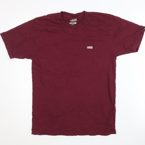 Vans Men's Red Classic Fit Crew Neck T-Shirt S