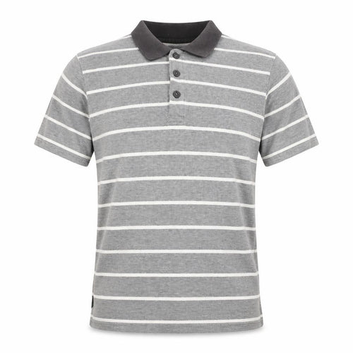 Mountain Warehouse Men's Grey Striped Polo Shirt - L