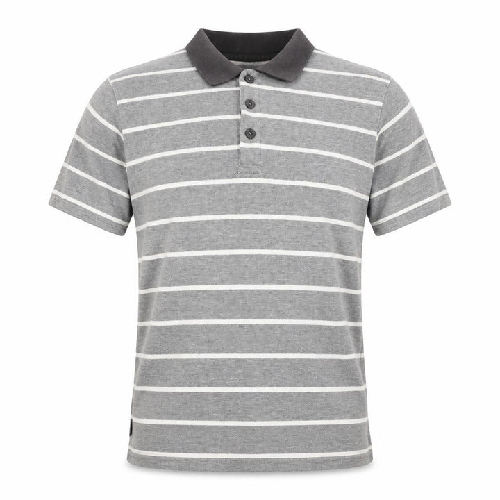 Mountain Warehouse Men's Grey Striped Polo Shirt - L