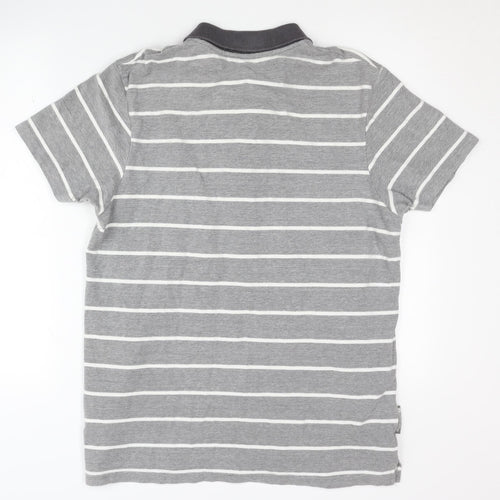 Mountain Warehouse Men's Grey Striped Polo Shirt - L