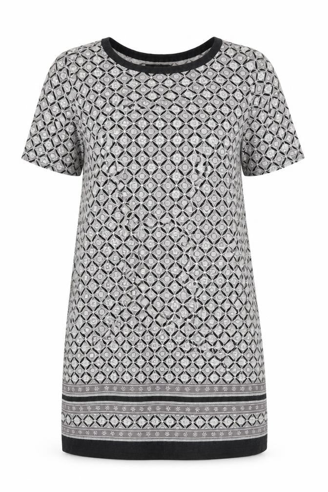 Front view of Next Women's Multicoloured Geometric Dress -, size 14