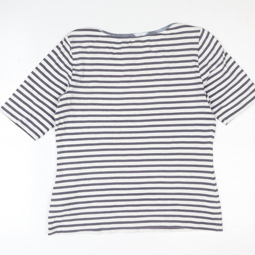 Gerry Weber Women's Navy Striped T-Shirt Size 10 Classic Style