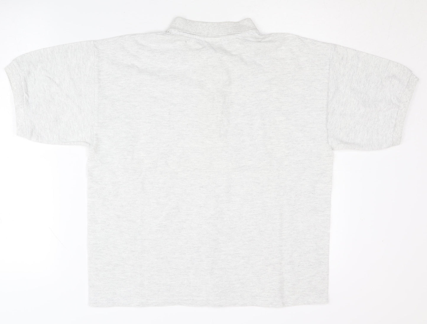 Gildan Men’s Grey Polo with Graphic Print, Size M