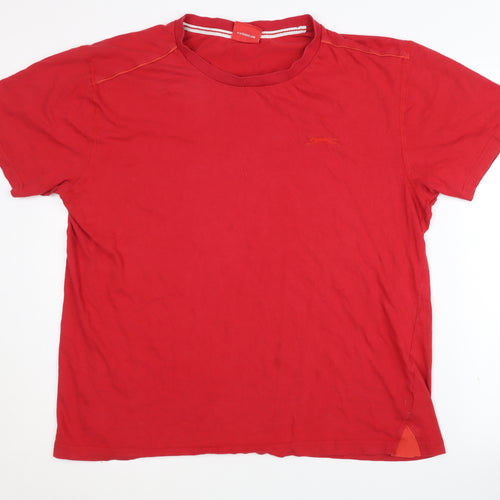 Slazenger Red Men's L Crew Neck Cotton T-Shirt