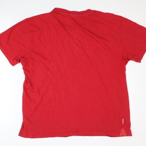 Slazenger Red Men's L Crew Neck Cotton T-Shirt