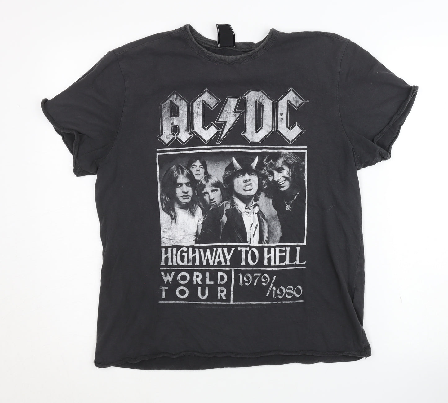 Amplified AC/DC Band Tee – Men's Black M, Cotton Rock T-Shirt