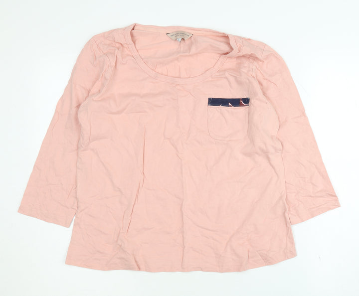 Dorothy Perkins Women's Pink Cotton 3/4 Sleeve T-Shirt, Size 12