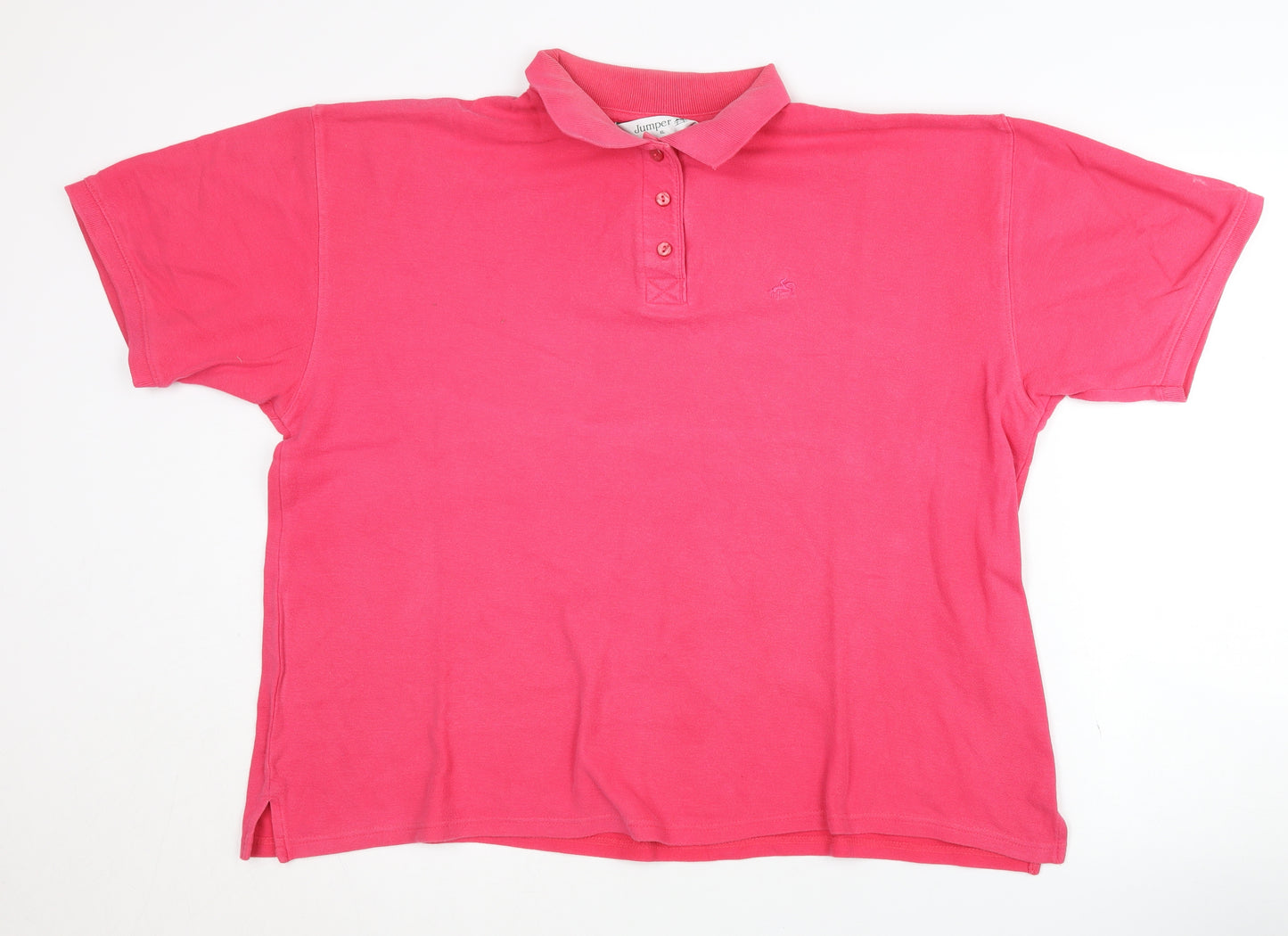 Jumper XL Pink Unisex Polo Shirt Cotton Casual