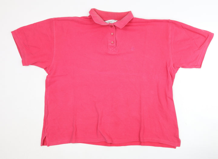 Jumper XL Pink Unisex Polo Shirt Cotton Casual