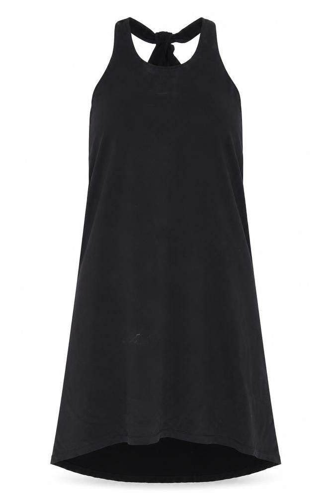 Front view of Mercer & Madison Black Hi-Low Slip Dress, size 10