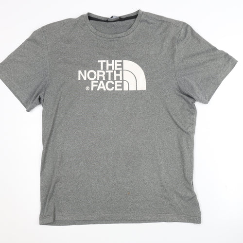 The North Face Men's Grey Short Sleeve Crew Neck T-Shirt