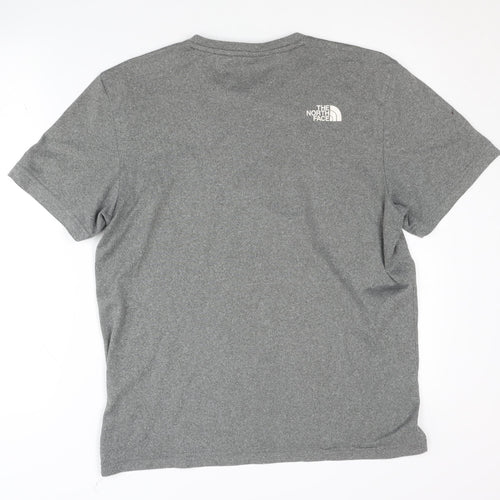 The North Face Men's Grey Short Sleeve Crew Neck T-Shirt