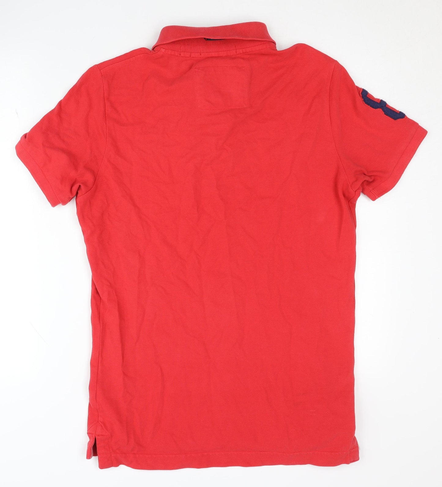 Superdry Men's Red Polo Shirt, Size L, Casual Style