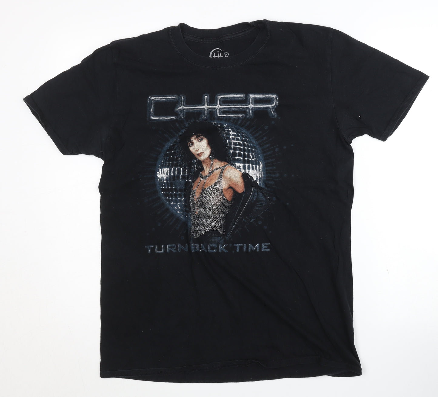 Primark Unisex Black Cher T-Shirt, Size L, Casual Wear