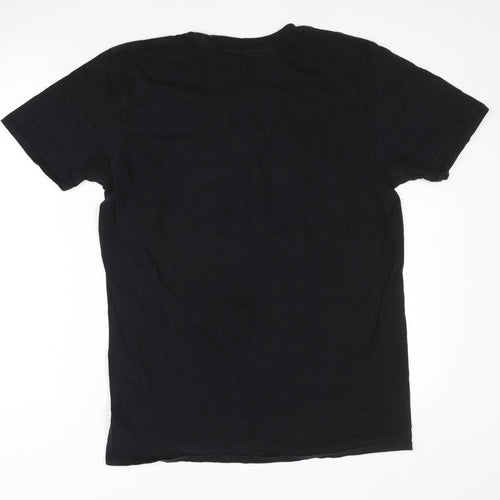 Primark Unisex Black Cher T-Shirt, Size L, Casual Wear