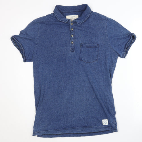 Native Youth Men's Blue Polo Shirt - Size S, Casual Style