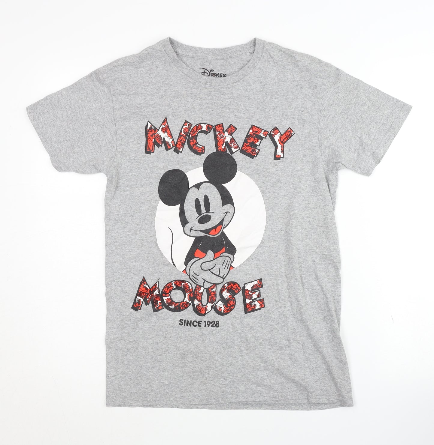 Disney Unisex Adults Grey Mickey Mouse T-Shirt