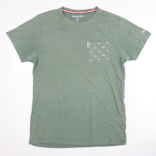 Lambretta Men's Green M Cotton Crew T-Shirt