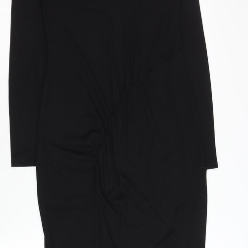 Zara Women's Black Bodycon Dress - Size S