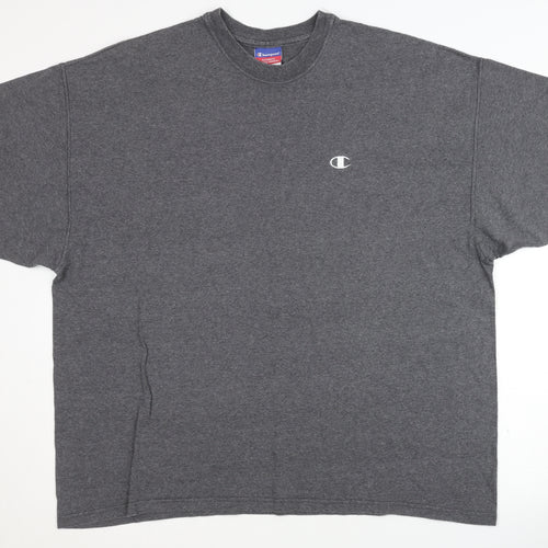 Champion Men's Grey XL Crew Neck T-Shirt Logo