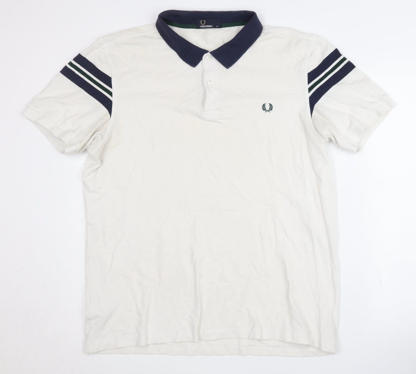 Fred Perry Men's White XL Polo Shirt with Logo