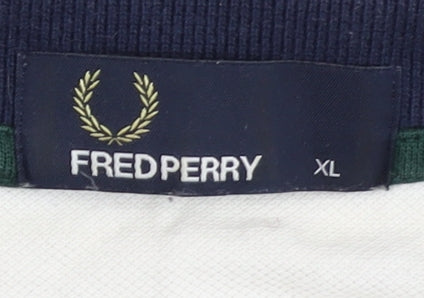 Fred Perry Men's White XL Polo Shirt with Logo