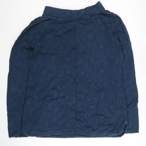 White Stuff Blue Embroidered Women's Pullover Jumper Size 10