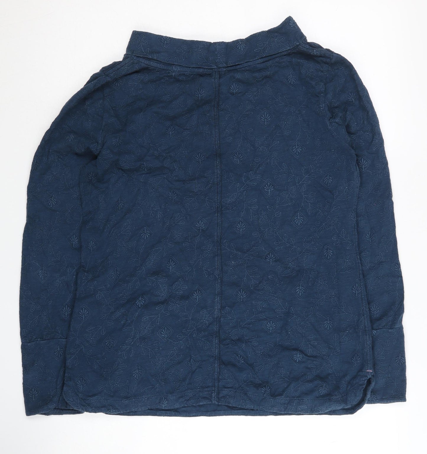 White Stuff Blue Embroidered Women's Pullover Jumper Size 10