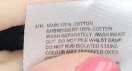 White Stuff Blue Embroidered Women's Pullover Jumper Size 10