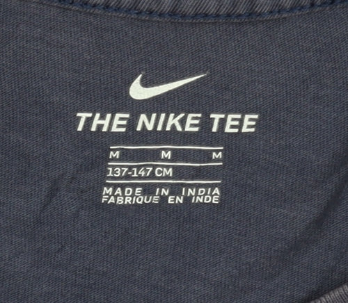 Nike Boys Blue Graphic T-Shirt 10-11 Years Casual Wear
