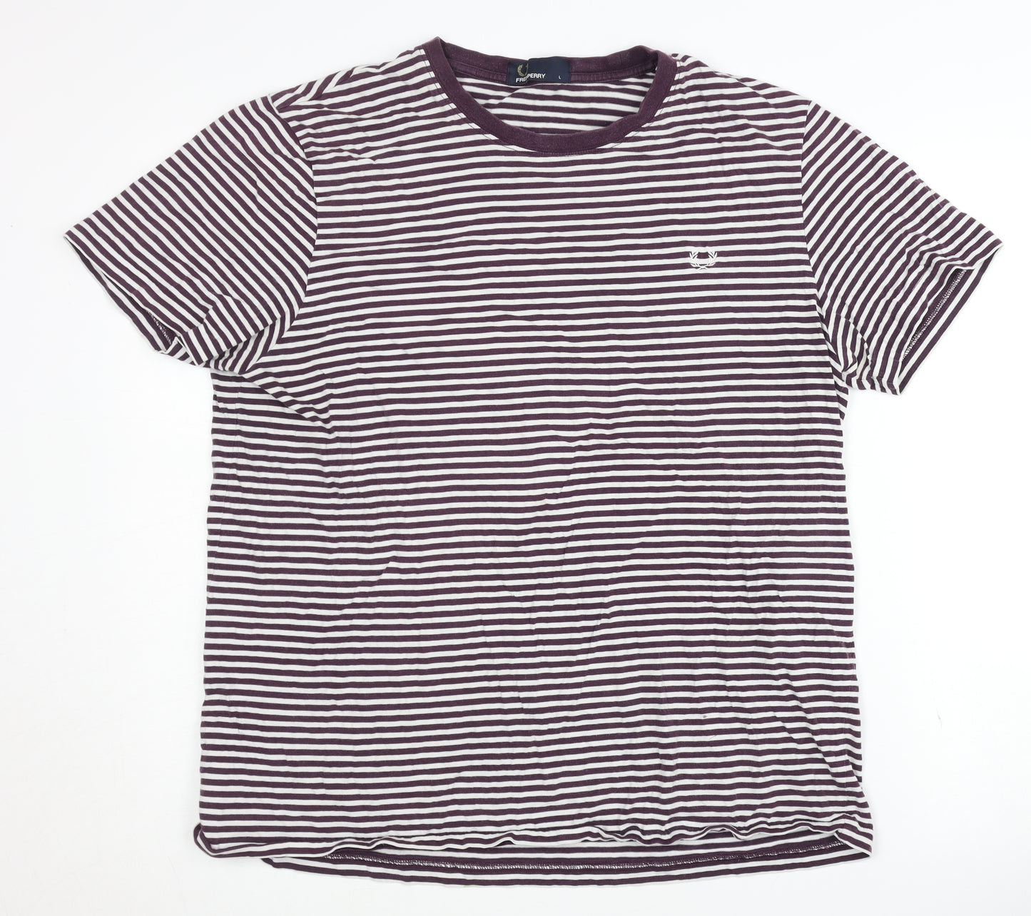 Fred Perry Men's Multicoloured Striped T-Shirt L