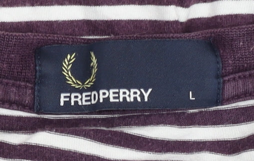 Fred Perry Men's Multicoloured Striped T-Shirt L