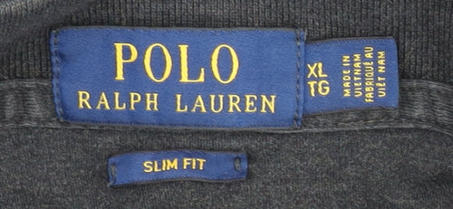 Polo Ralph Lauren Men's Black XL Slim Fit Polo