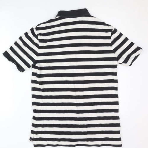 Nike Men's Black Striped Polo M Casual