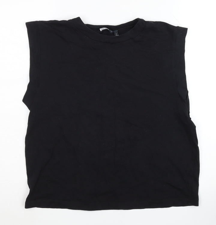 ASOS DESIGN Women's Black Sleeveless T-Shirt - S