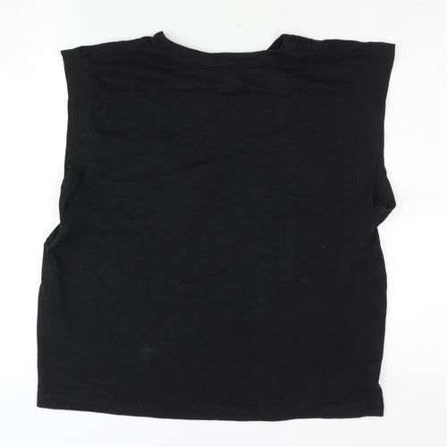 ASOS DESIGN Women's Black Sleeveless T-Shirt - S
