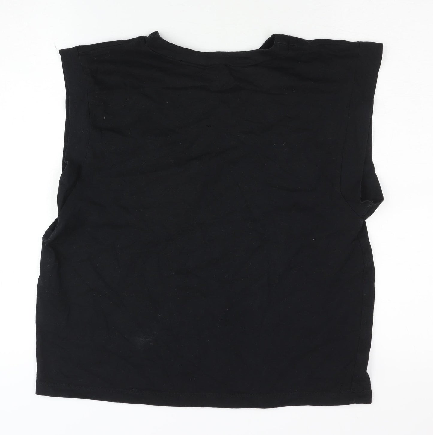 ASOS DESIGN Women's Black Sleeveless T-Shirt - S