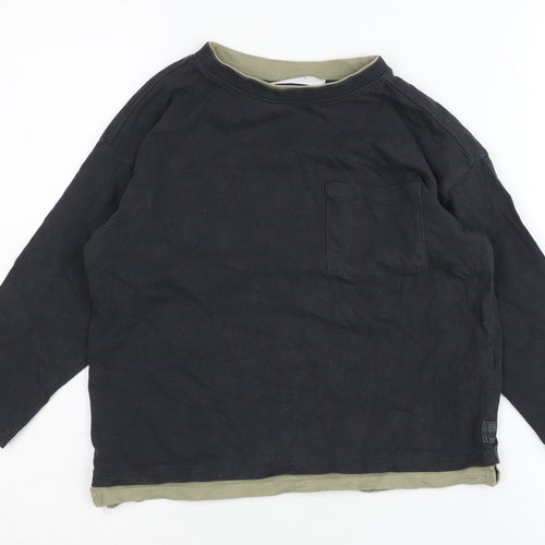 Zara Boys Black Long Sleeve T-Shirt Size 6 Years Pullover