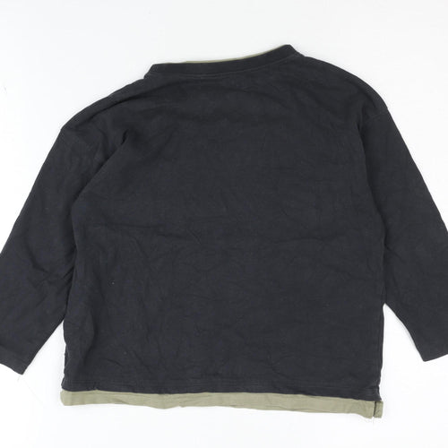 Zara Boys Black Long Sleeve T-Shirt Size 6 Years Pullover