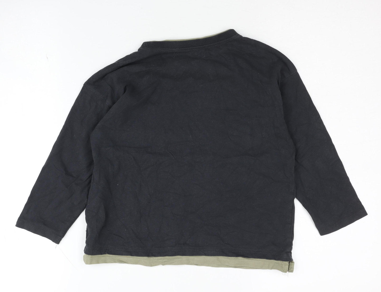 Zara Boys Black Long Sleeve T-Shirt Size 6 Years Pullover